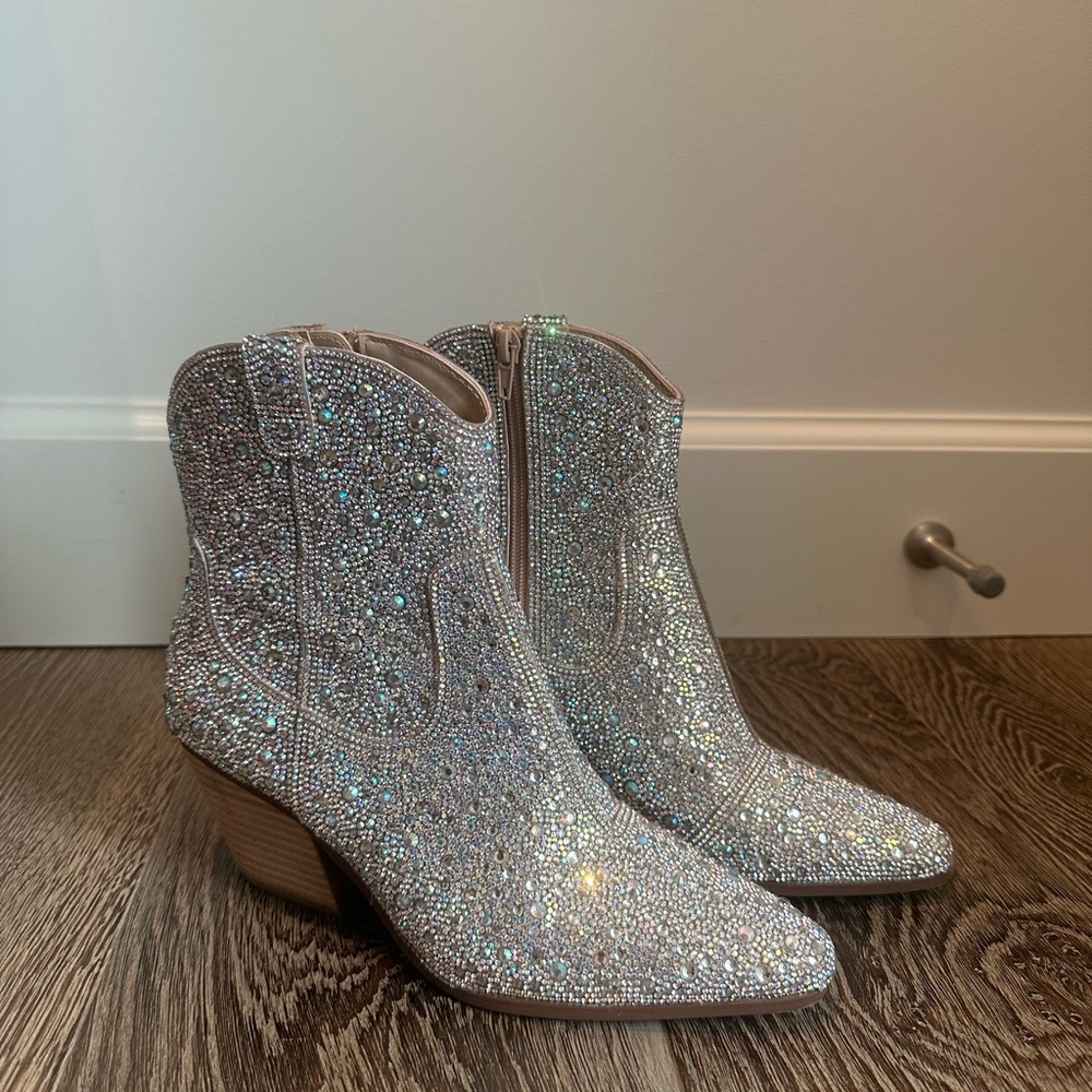 Women's Glitter Ankle Boots
